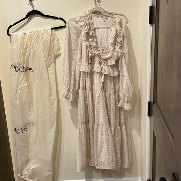 Ivory Anthropologie moon river midi elegant dress - Picture 3 of 3